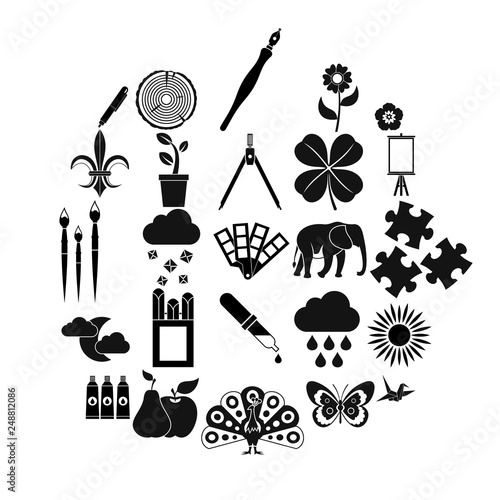 Ecoterrorist icons set. Simple set of 25 ecoterrorist vector icons for web isolated on white background photo