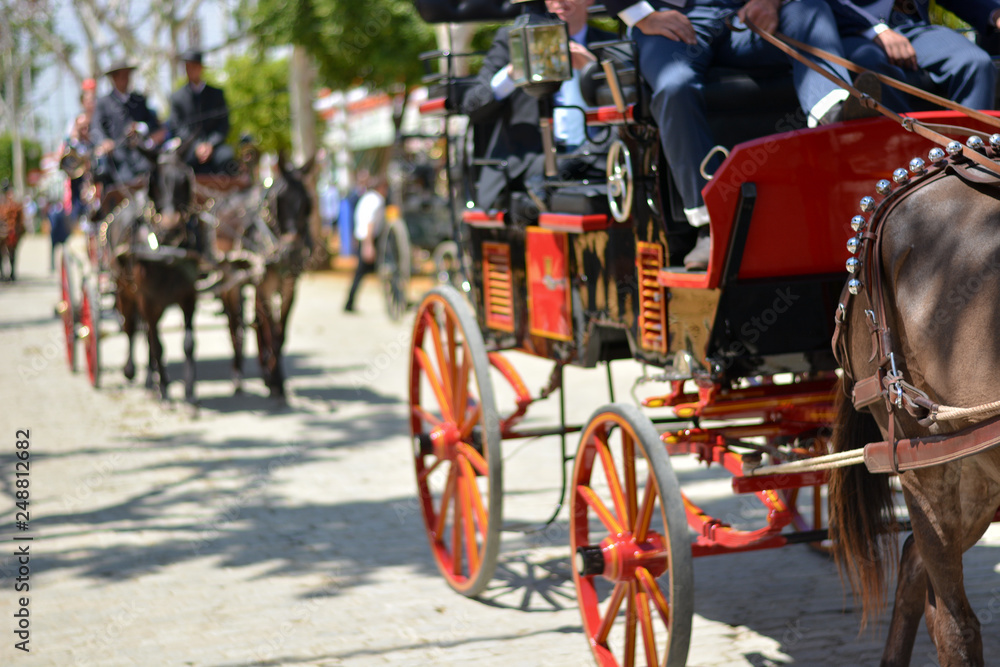 Obraz premium the beautiful is animated feria of Abril of Seville