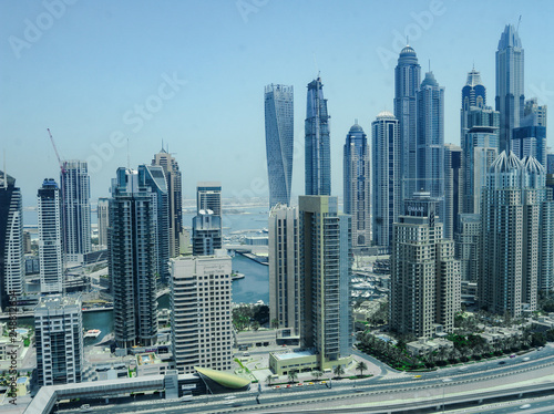 Day-time view of the Dubai Marina photo