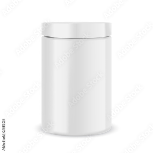 Plastic White Jar Mockup