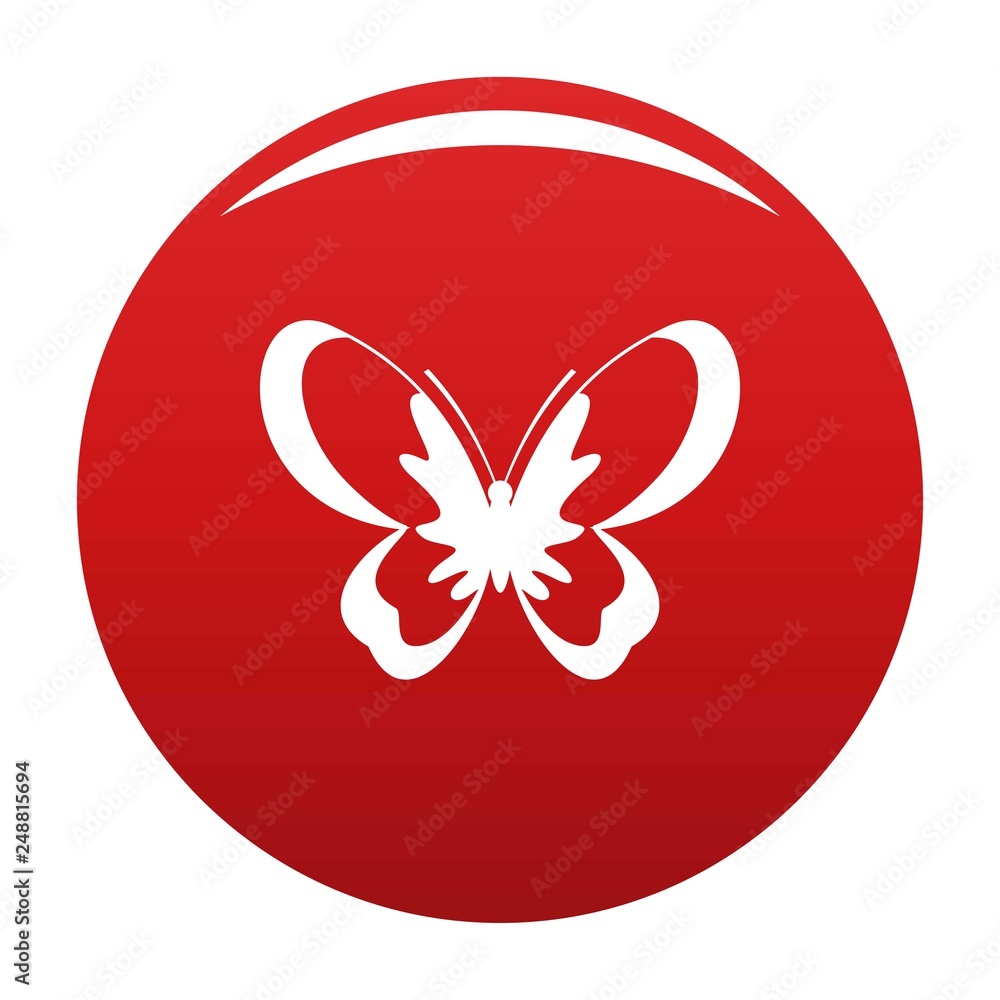 Unknown butterfly icon. Simple illustration of unknown butterfly vector icon for any design red Unknown butterfly icon. Simple illustration of unknown butterfly vector icon for any design red