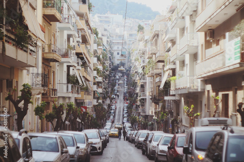  travel through the streets of Athens