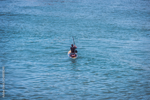 paddle board in sea