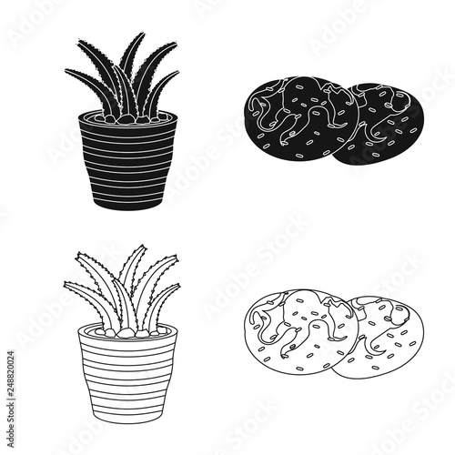 Vector design of dreams and night symbol. Set of dreams and bedroom stock vector illustration.