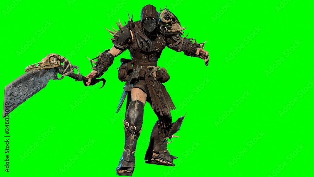 fierce orc fighter 3d render fierce orc fighter 3d render