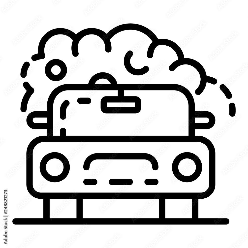 Car washing icon. Outline car washing vector icon for web design isolated on white background Car washing icon. Outline car washing vector icon for web design isolated on white background