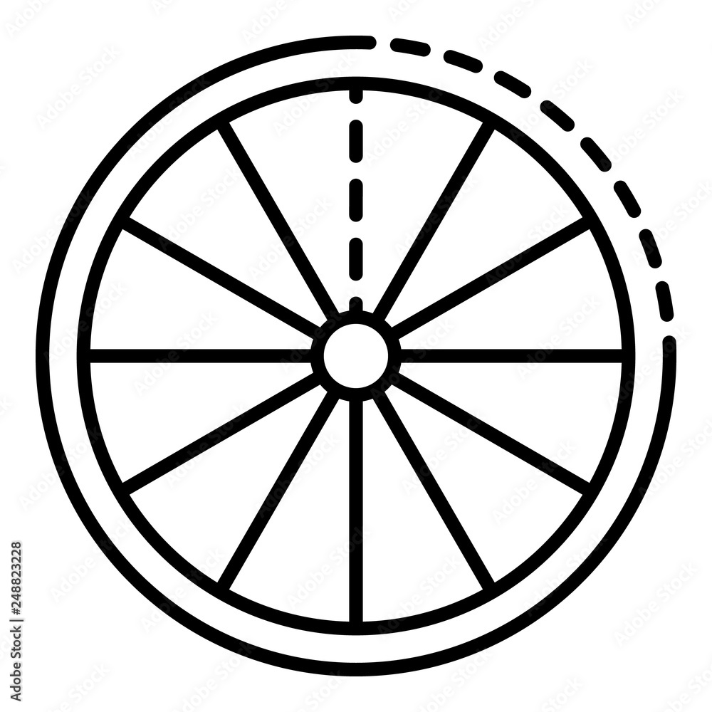 Slice of lemon icon. Outline slice of lemon vector icon for web design isolated on white background