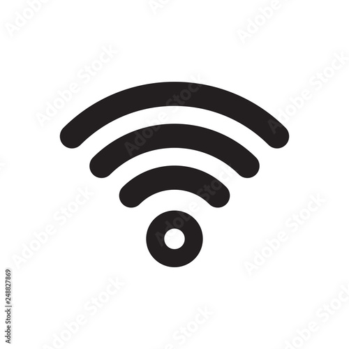 Wi-Fi signal icon. Vector w...