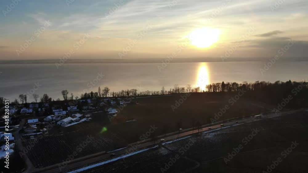 Sonnenuntergang am Bodensee - Kameraflug Sonnenuntergang am Bodensee - Kameraflug