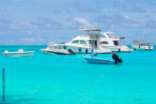 Photography Yachts parked at sea in Maldives