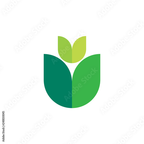 Fototapeta Naklejka Na Ścianę i Meble -  Green ecology vector logo