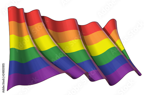 Gay Pride Waving Flag