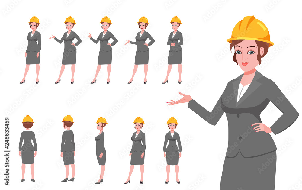 Business girl turnaround and poses Business girl turnaround and poses