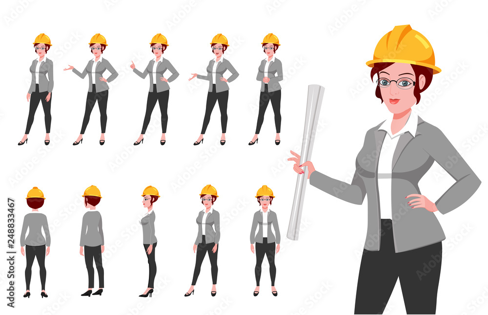 Business girl turnaround and poses Business girl turnaround and poses
