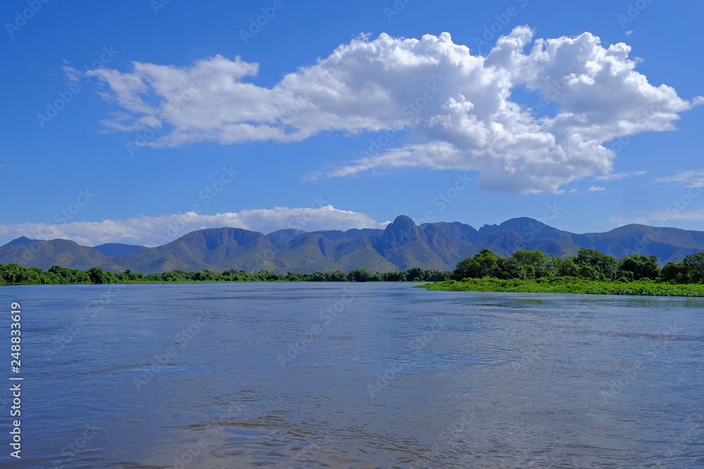 Rio Paraguay River between Corumba and Porto Jofre, Pantanal landscape, Mato Grosso do Sul, Brazil