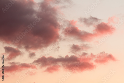 Fototapeta Naklejka Na Ścianę i Meble -  red cloudy sky on the sunset