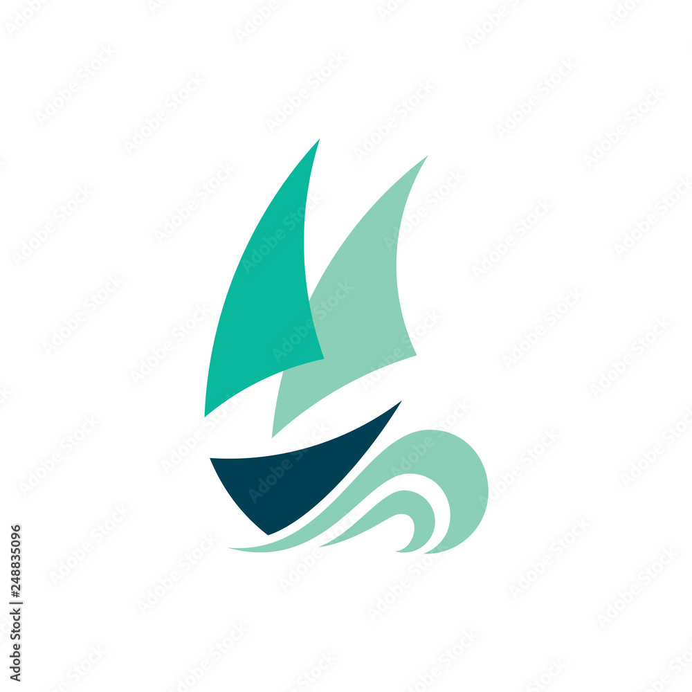 Yacht logo vector