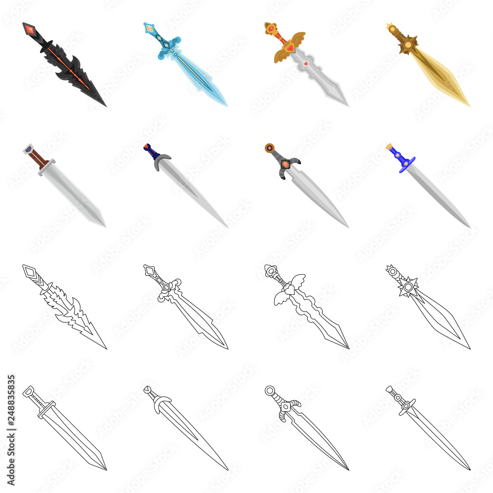 Vector illustration of game and armor symbol. Collection of game and blade stock vector illustration. Vector illustration of game and armor symbol. Collection of game and blade stock vector illustration.