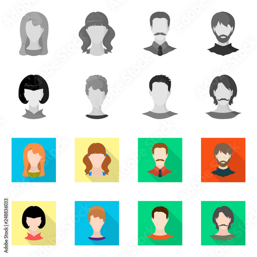 Isolated object of professional and photo icon. Collection of professional and profile vector icon for stock.