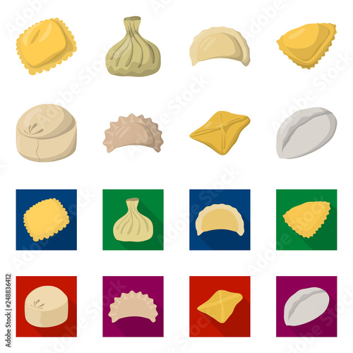 Isolated object of products  and cooking sign. Set of products  and appetizer vector icon for stock.