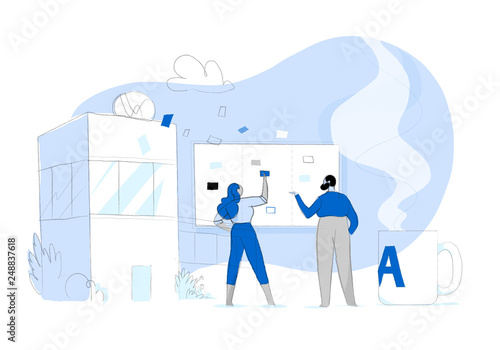 Managers are planning project tasks