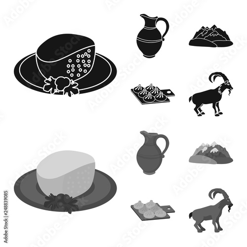 Vector design of culture and sightseeing sign. Collection of culture and originality vector icon for stock.