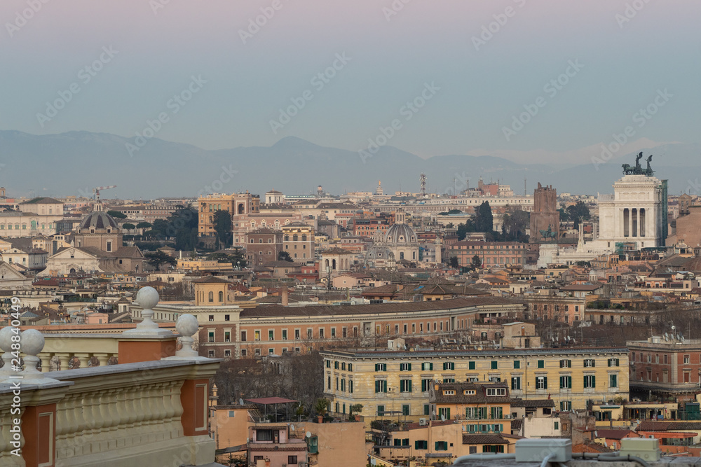 A view over the rooftops of Rome