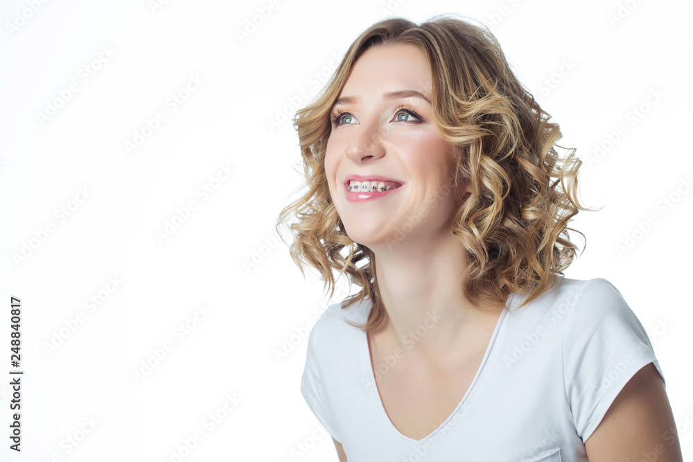 Woman with braces Woman with braces
