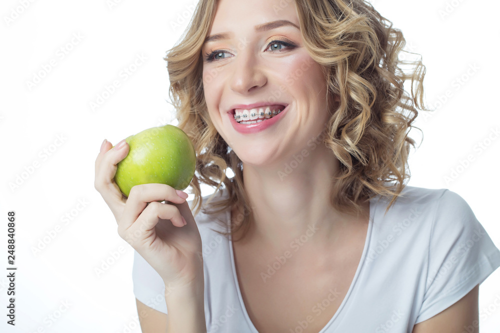 Woman with braces Woman with braces