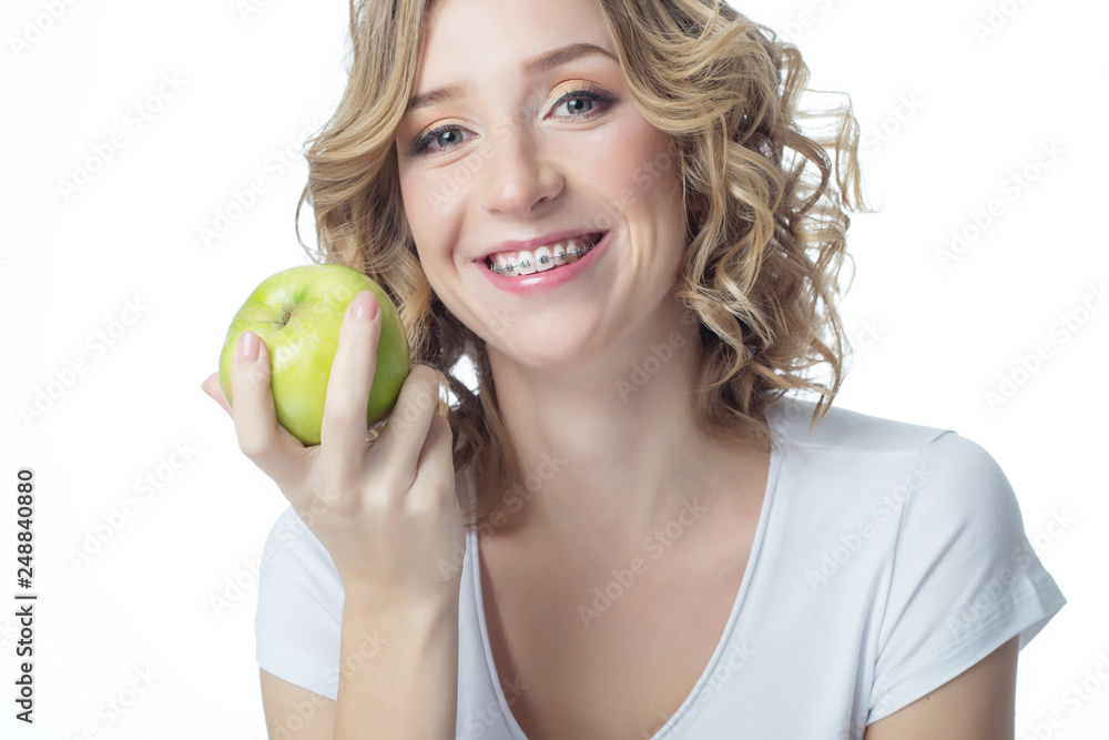 Woman with braces Woman with braces