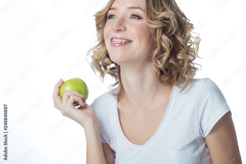 Woman with braces Woman with braces