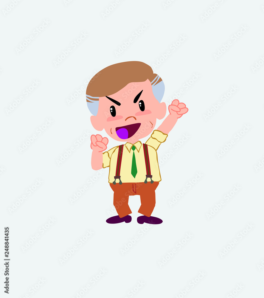 Businessman in casual style cheering enthusiastically. Businessman in casual style cheering enthusiastically.