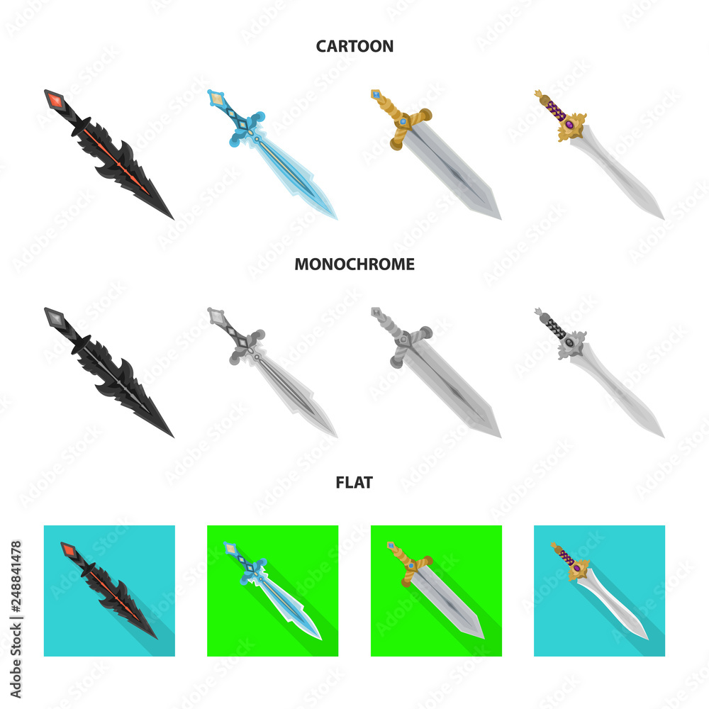 Vector design of game and armor icon. Set of game and blade stock vector illustration. Vector design of game and armor icon. Set of game and blade stock vector illustration.