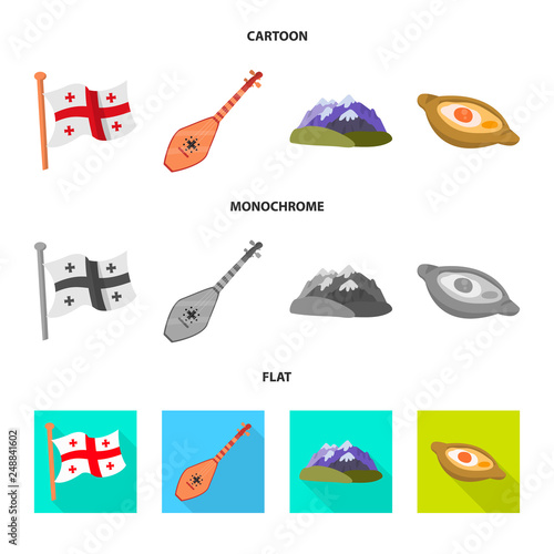Vector illustration of culture and sightseeing sign. Collection of culture and originality stock symbol for web.