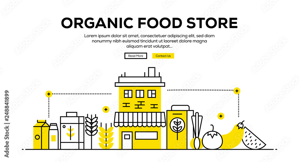 ORGANIC FOOD STORE BANNER CONCEPT