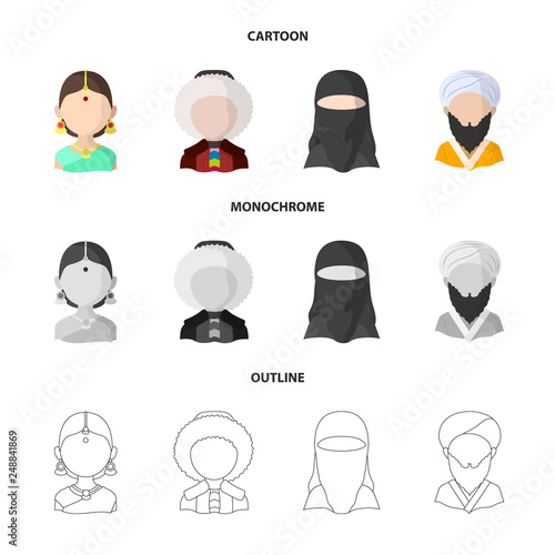 Isolated object of imitator and resident sign. Collection of imitator and culture stock vector illustration.