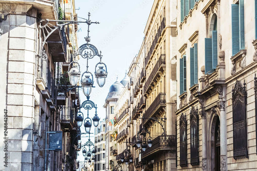 Ruelle du quartier gothique de Barcelone, Espagne