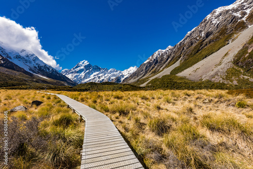 Hooker Valley Track in Aoraki National Park, New Zealand, South Island