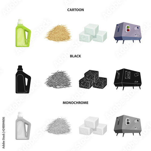 Vector design of farm and agriculture  logo. Set of farm and technology stock vector illustration.