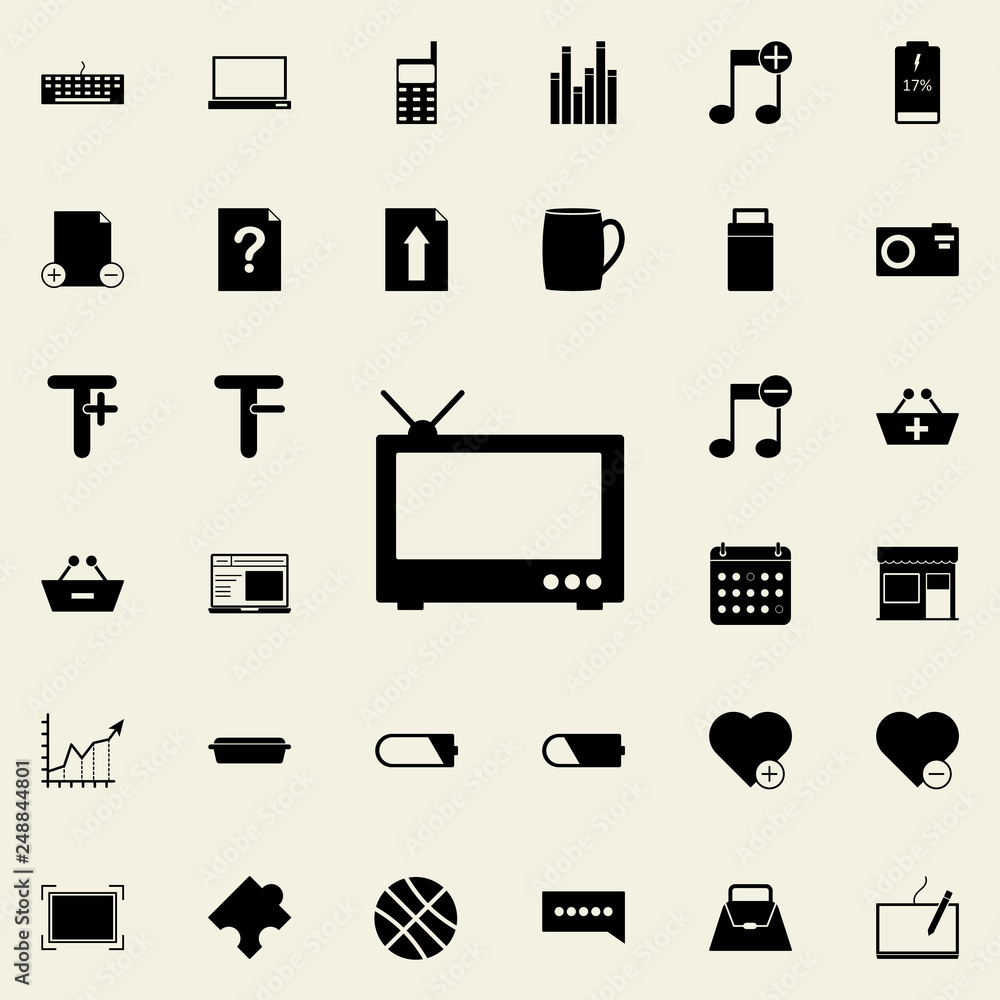 old TV icon. web icons universal set for web and mobile on white background