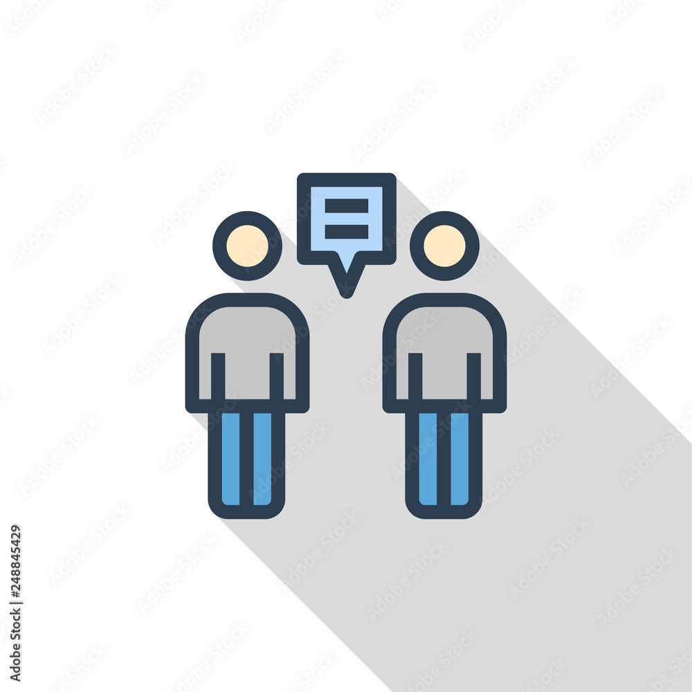 Conversation Flat Icon Concept Conversation Flat Icon Concept