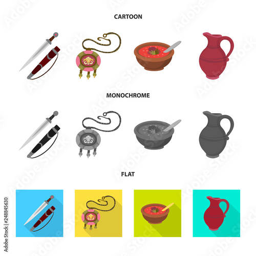 Isolated object of culture and sightseeing logo. Collection of culture and originality vector icon for stock.