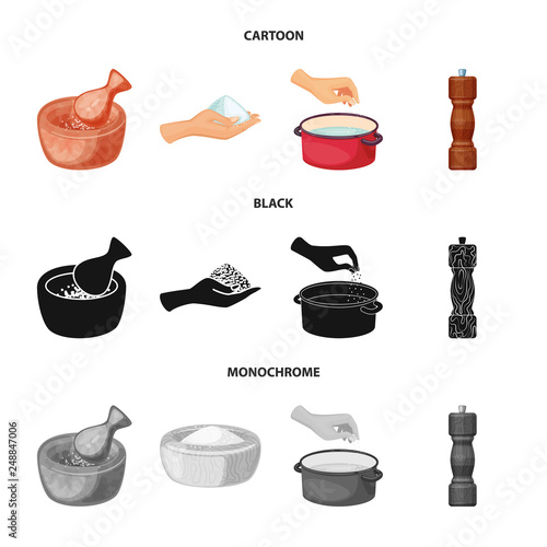 Isolated object of cooking and sea logo. Collection of cooking and baking   vector icon for stock.