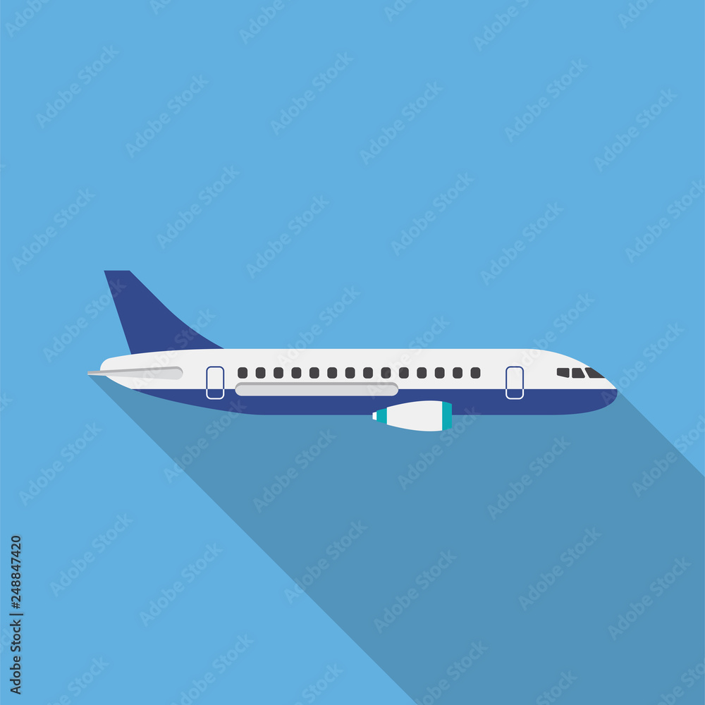 Airplane Flat Icon Concept
