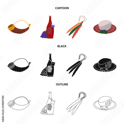 Vector design of culture and sightseeing sign. Collection of culture and originality stock vector illustration.