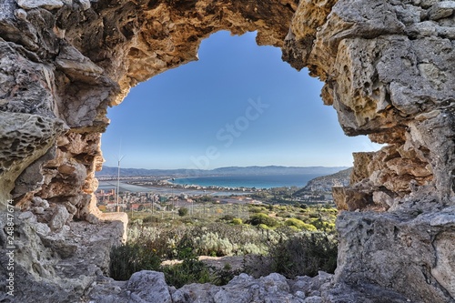 Cagliari. Panorama del Poetto dal Forte di Sant'Elia photo