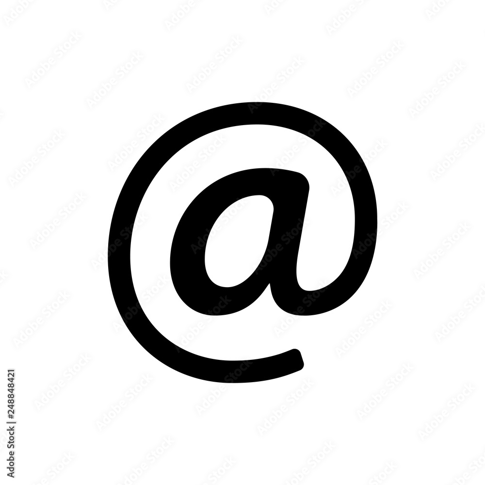 Electronic mail icon on white background Electronic mail icon on white background