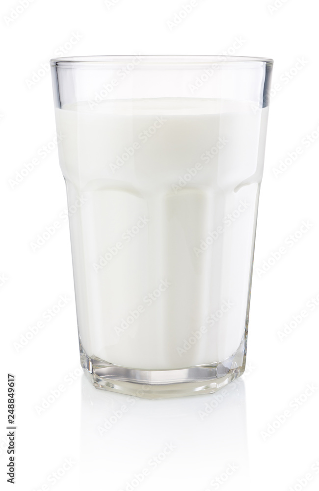 Glass of fresh milk isolated on white background Glass of fresh milk isolated on white background