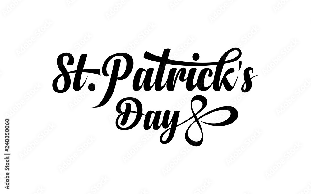 St. Patricks day calligraphic text