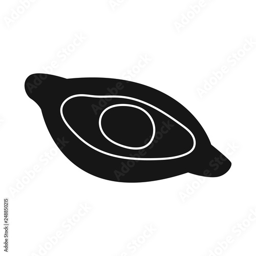 Isolated object of khachapuri and pastry symbol. Set of khachapuri and cuisine stock vector illustration.